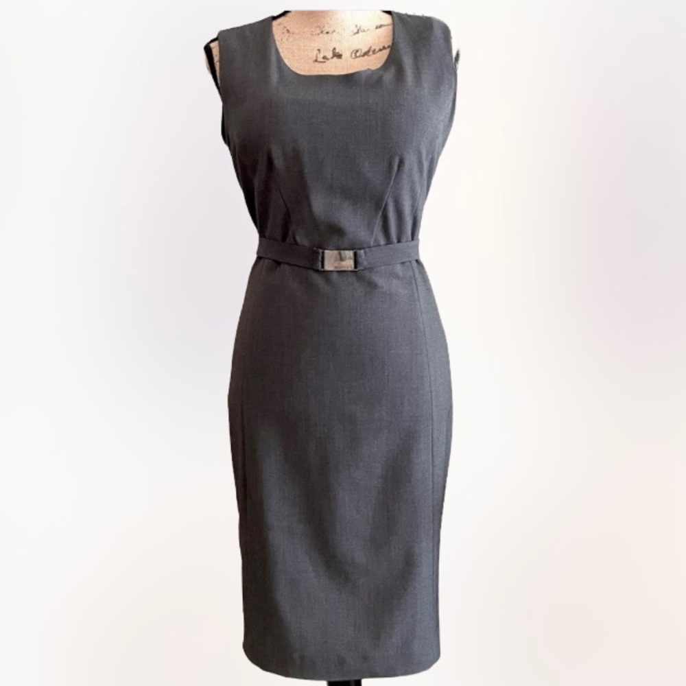 NWOT CALVIN KLEIN Lined Sleeveless Belted Pencil Dress